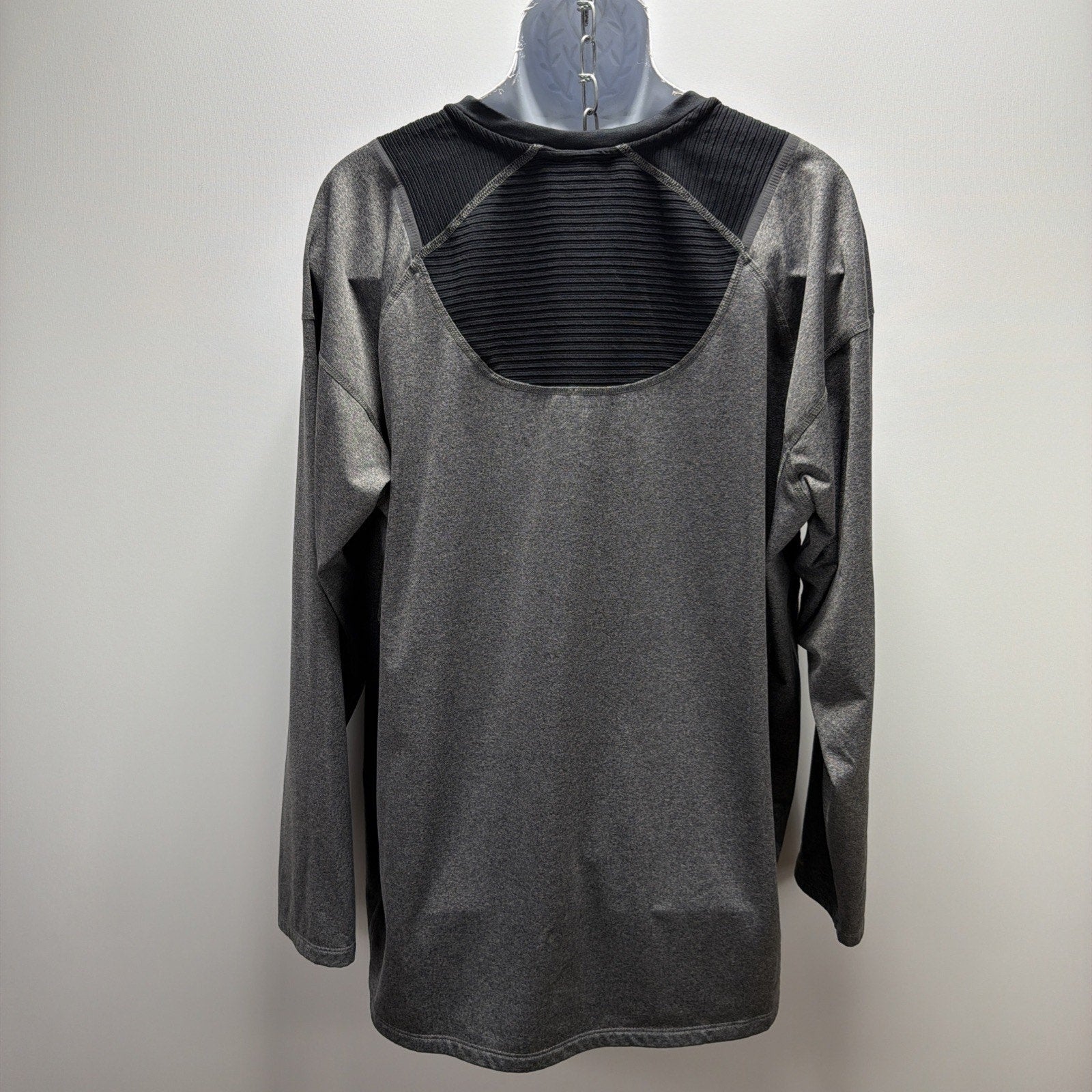Spider Active Proweb Long Sleeve Shirt Mens XXL Gray Stretch Crew Neck Wicking