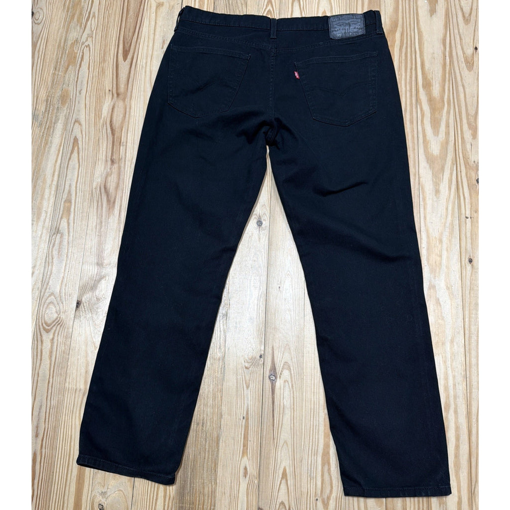 Levi's 541 Athletic Taper Fit Jeans Mens Size 36x32 Black Denim Measure 36x30