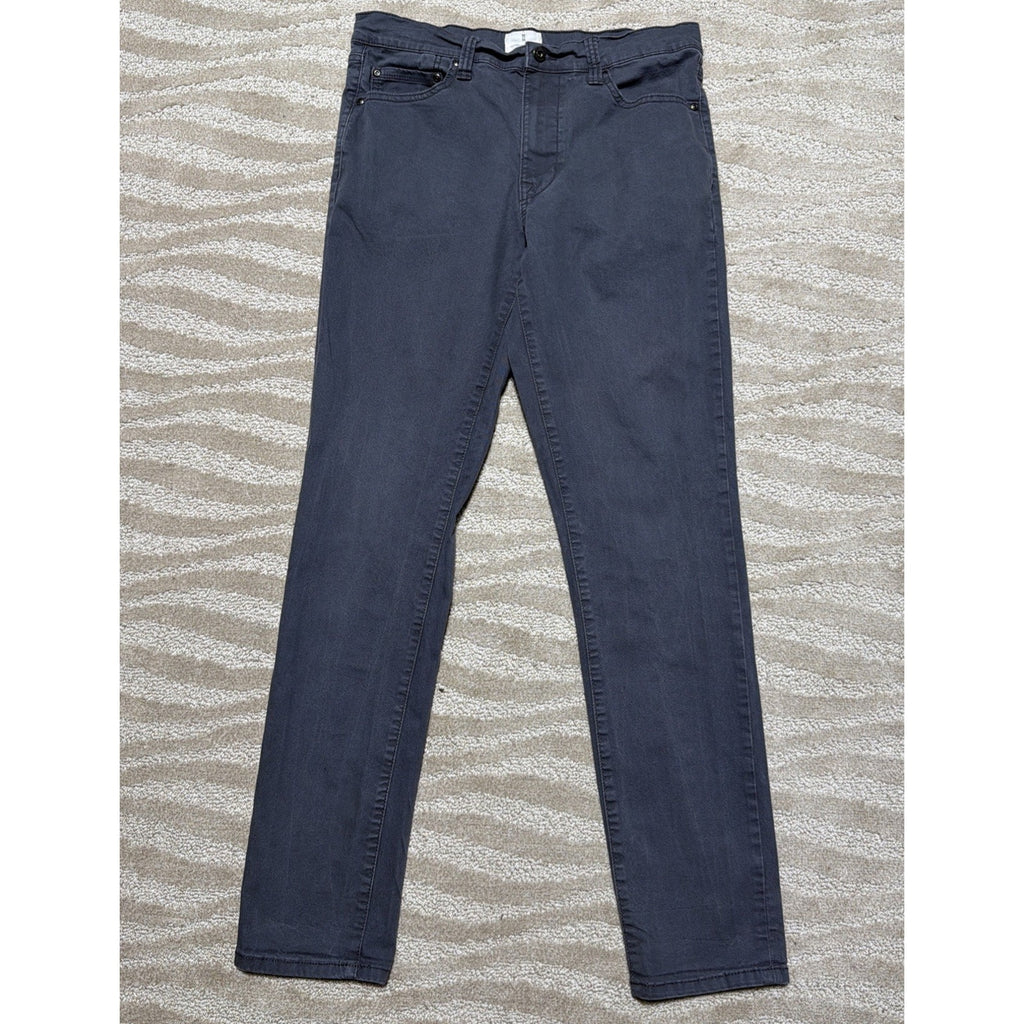 Mutual Weave slim Straight Fit Jeans Men's 32x34 Gray Denim stretch