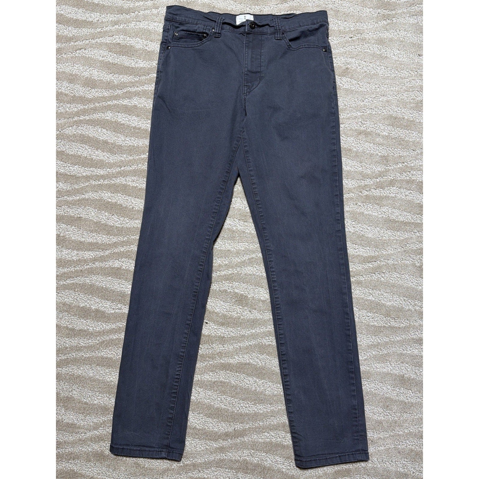 Mutual Weave slim Straight Fit Jeans Men's 32x34 Gray Denim stretch