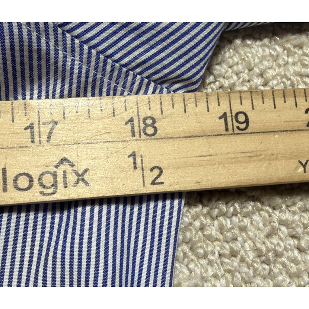 New GAP Women Fitted Blue & White Striped Button Up Shirt Long Sleeve NWT 2009