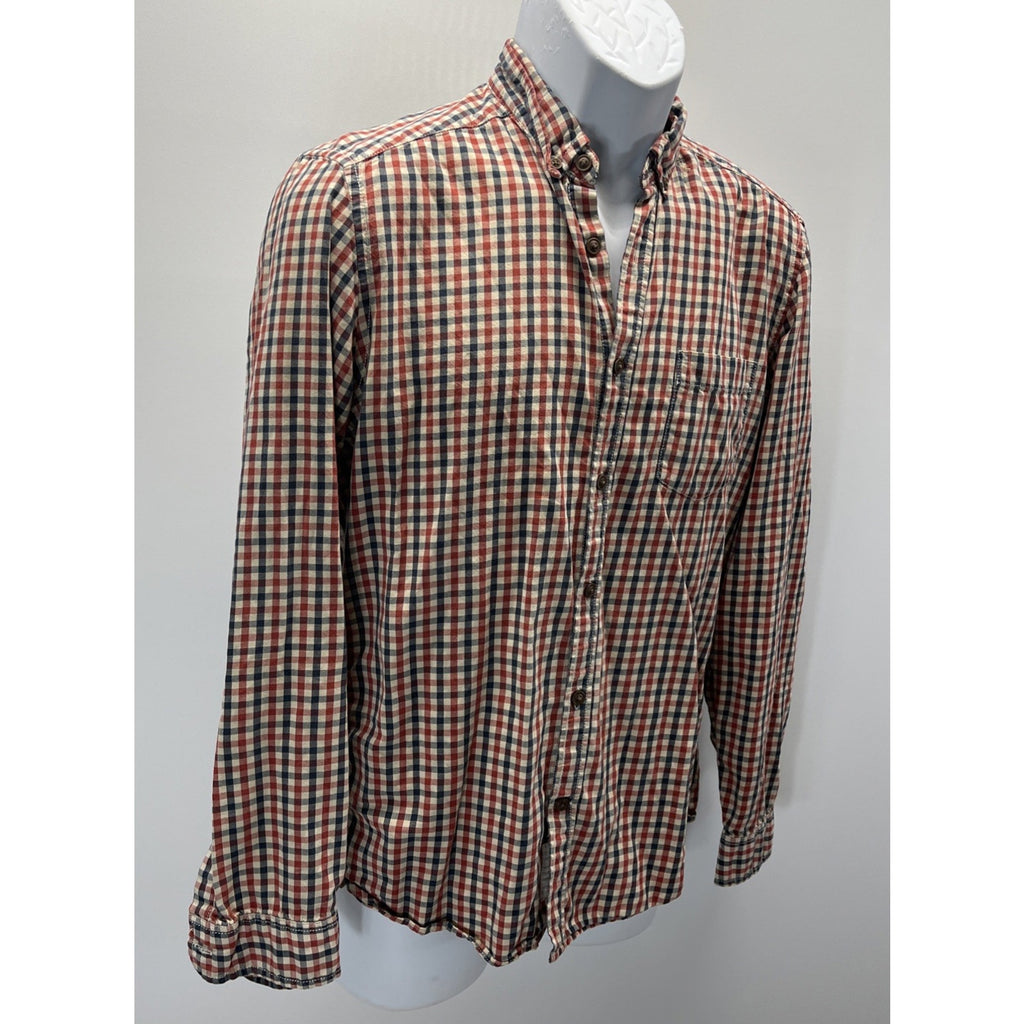 H&M Label of Graded Goods Fitted Oxford Plaid Dress Shirt S