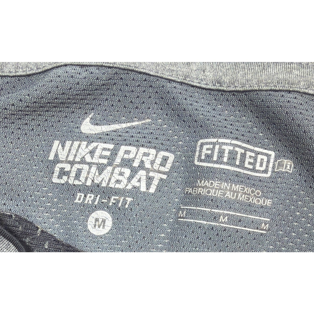 Nike Pro Combat Fitted T Shirt Dri Fit Sz Medium Gray
