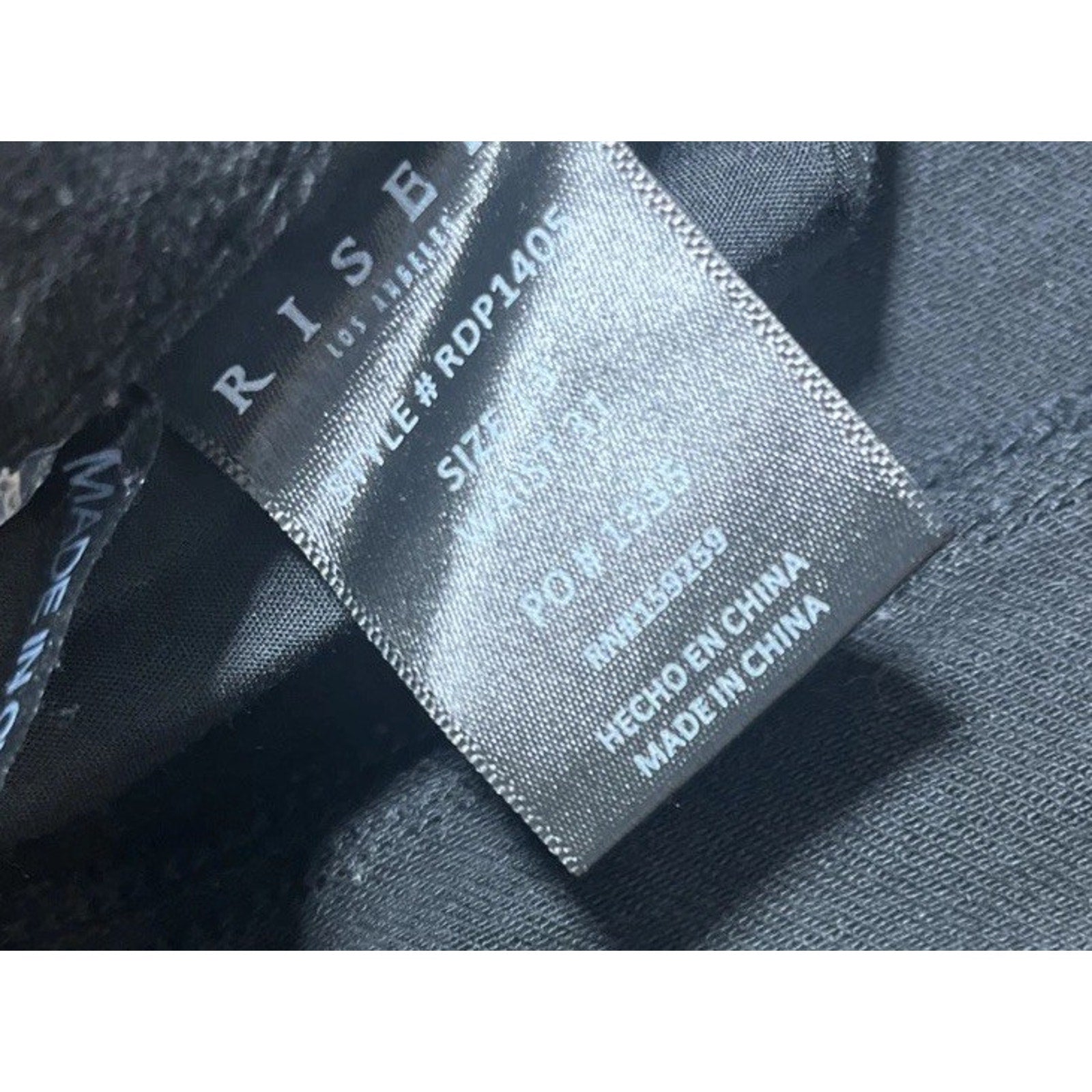 Risen Jeans Women Flared Black Denim Button Fly High Rise Los Angeles 13/31x32