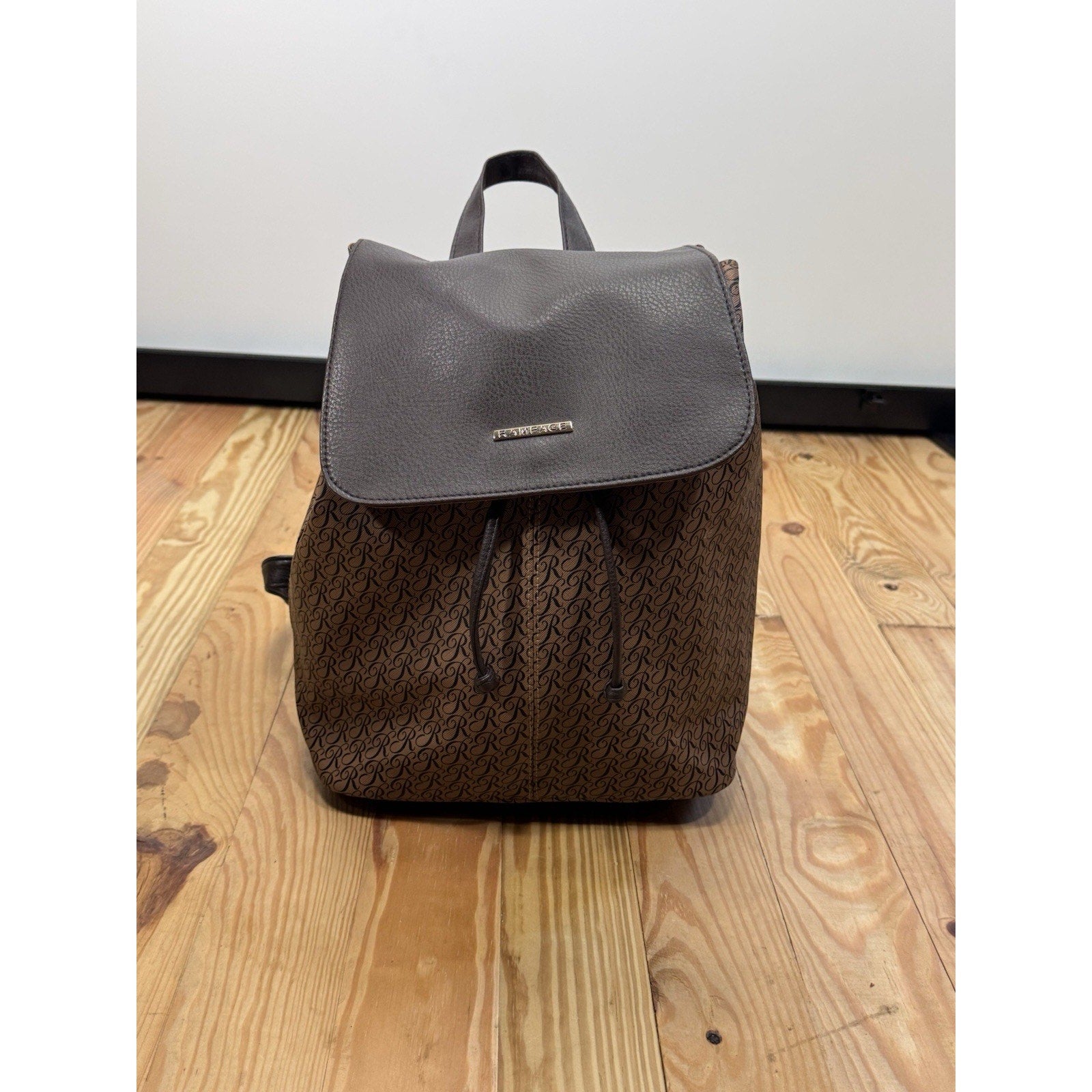 Rampage Womens Signature Brown Backpack / Purse