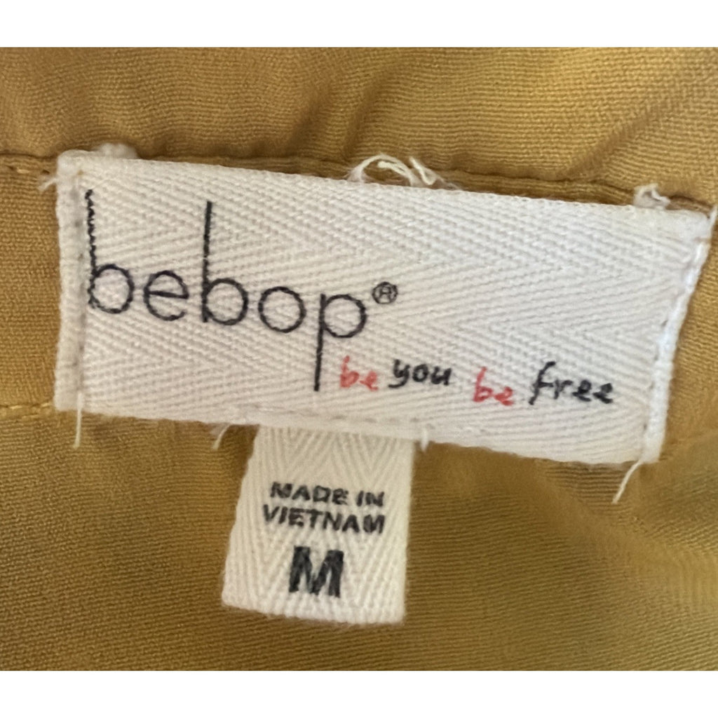 Bebop Retro Sleeveless Mustard Yellow Dress Size M Pockets Office Casual Fall
