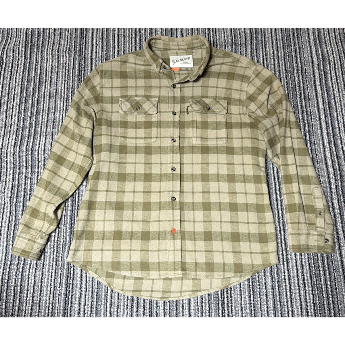 Duck Camp Co. Shirt Mens L Plaid Flannel Button Up Wetland Premium Hunting
