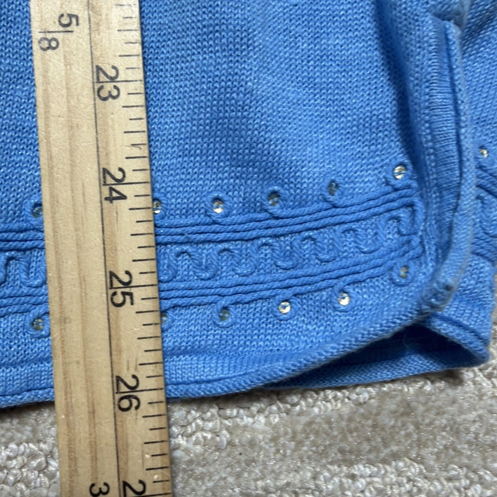 TOMMY BAHAMA 100% Linen Tie Neckline Sleeveless Embellished Top Size Large