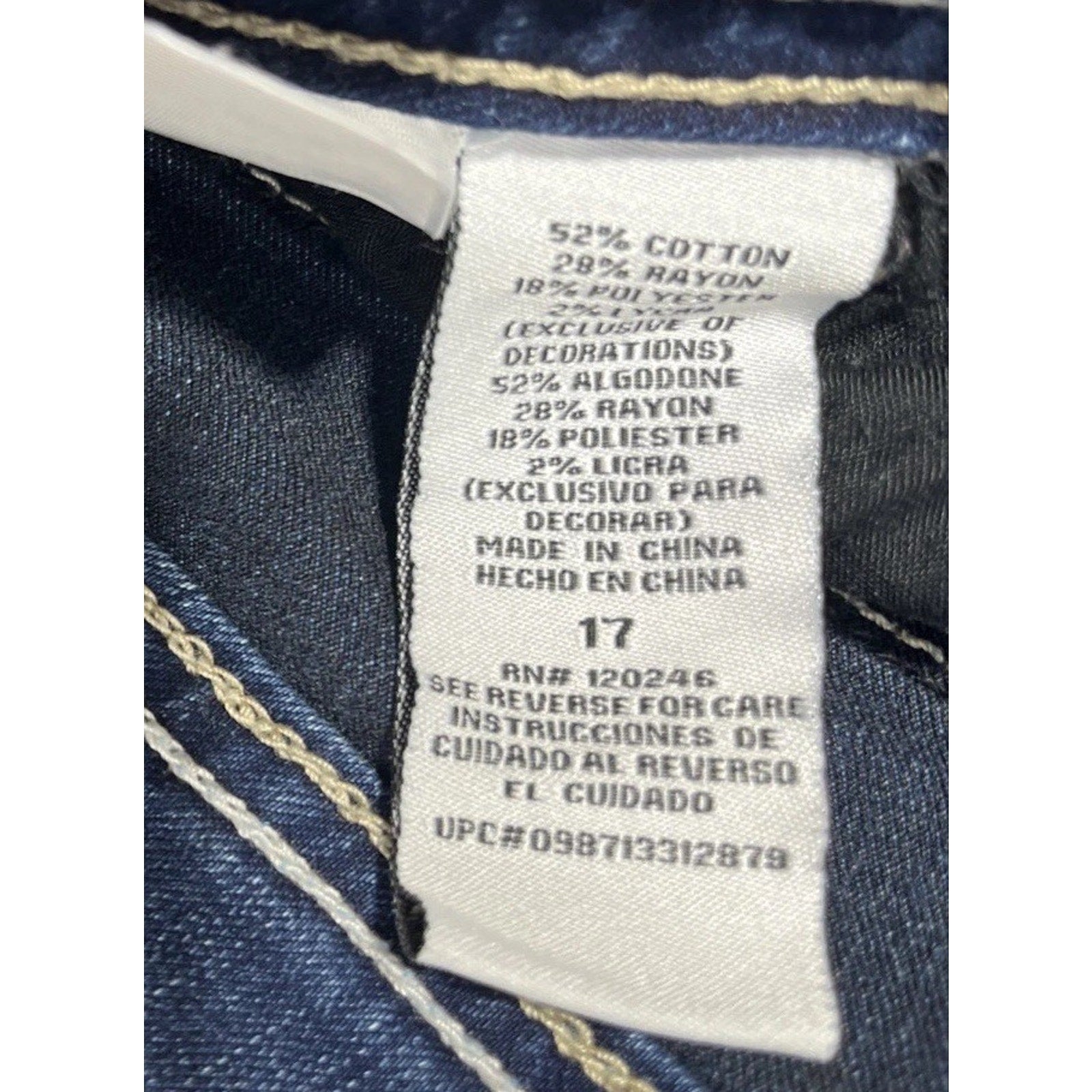 Wallflower Jeans Women’s 17 Boot Cut Blue Thick Stitch Flap Pocket Y2K 36x30