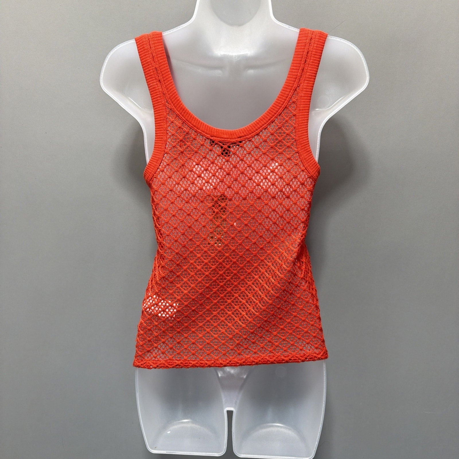 J.CREW Beach Crotchet Tank in Bright Orange Size XS NWT