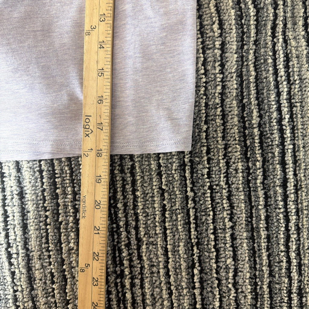 Lululemon Womens Lavender Heathered Crop Tank Top Back Cutout Muscle Yoga