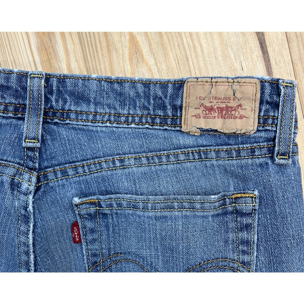Y2K Levi's 518 Red Tab Women's Skinny Jeans 7 M Regular Fit Blue Denim