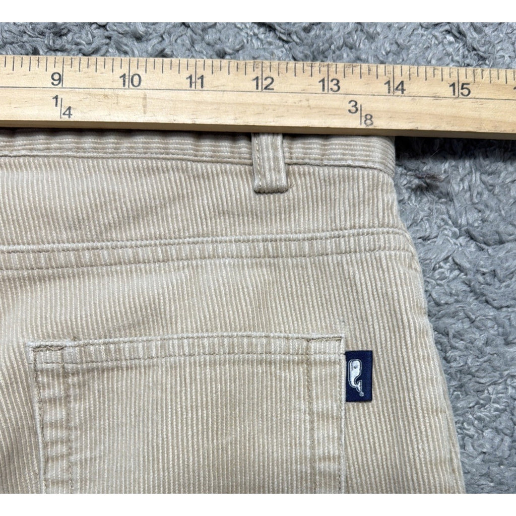 Vineyard Vines Shep & Ian khaki Corduroy Stretch Casual Pants Woman’s 16 28x28.5