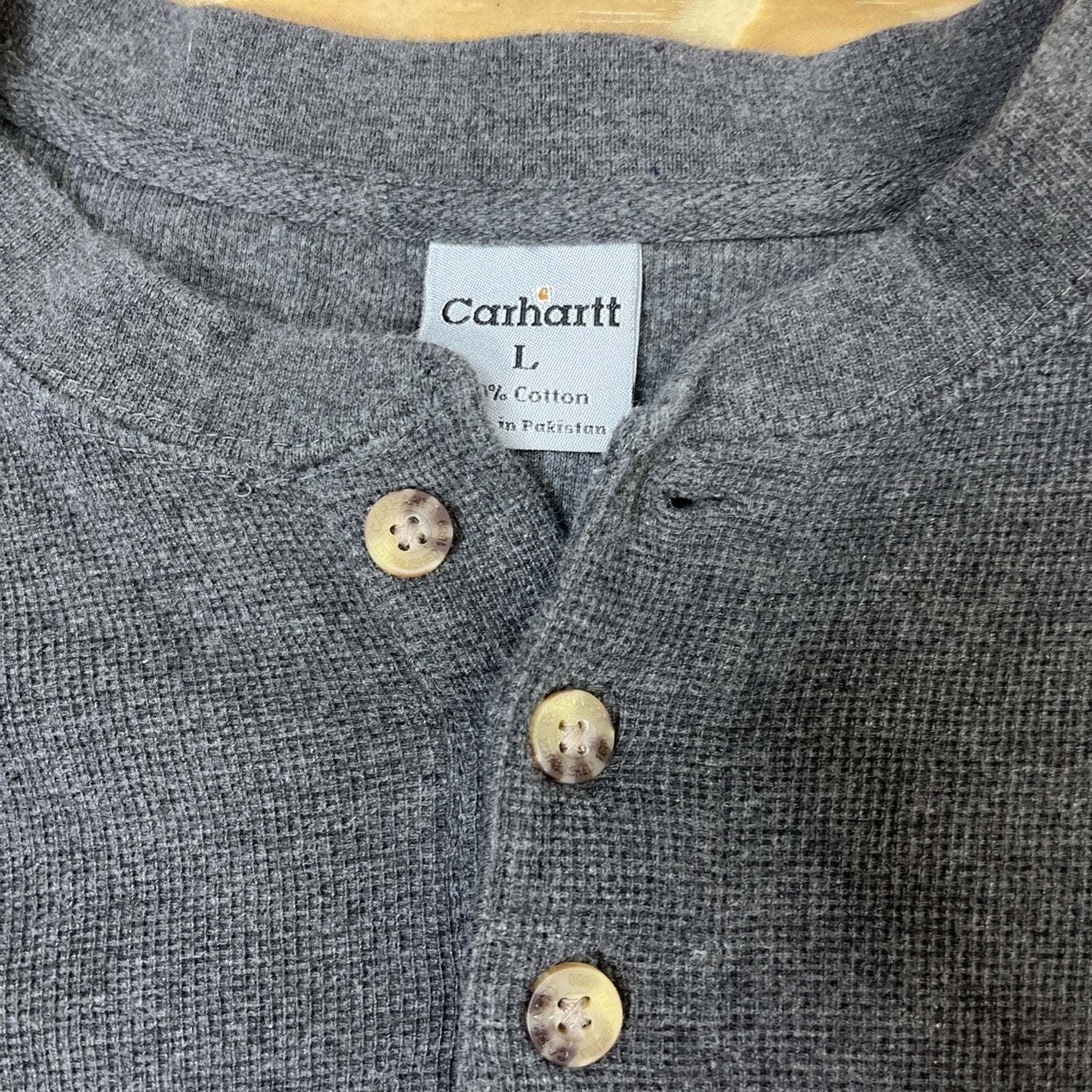 Carhartt Henley neck thermal long T-shirt, men's size L