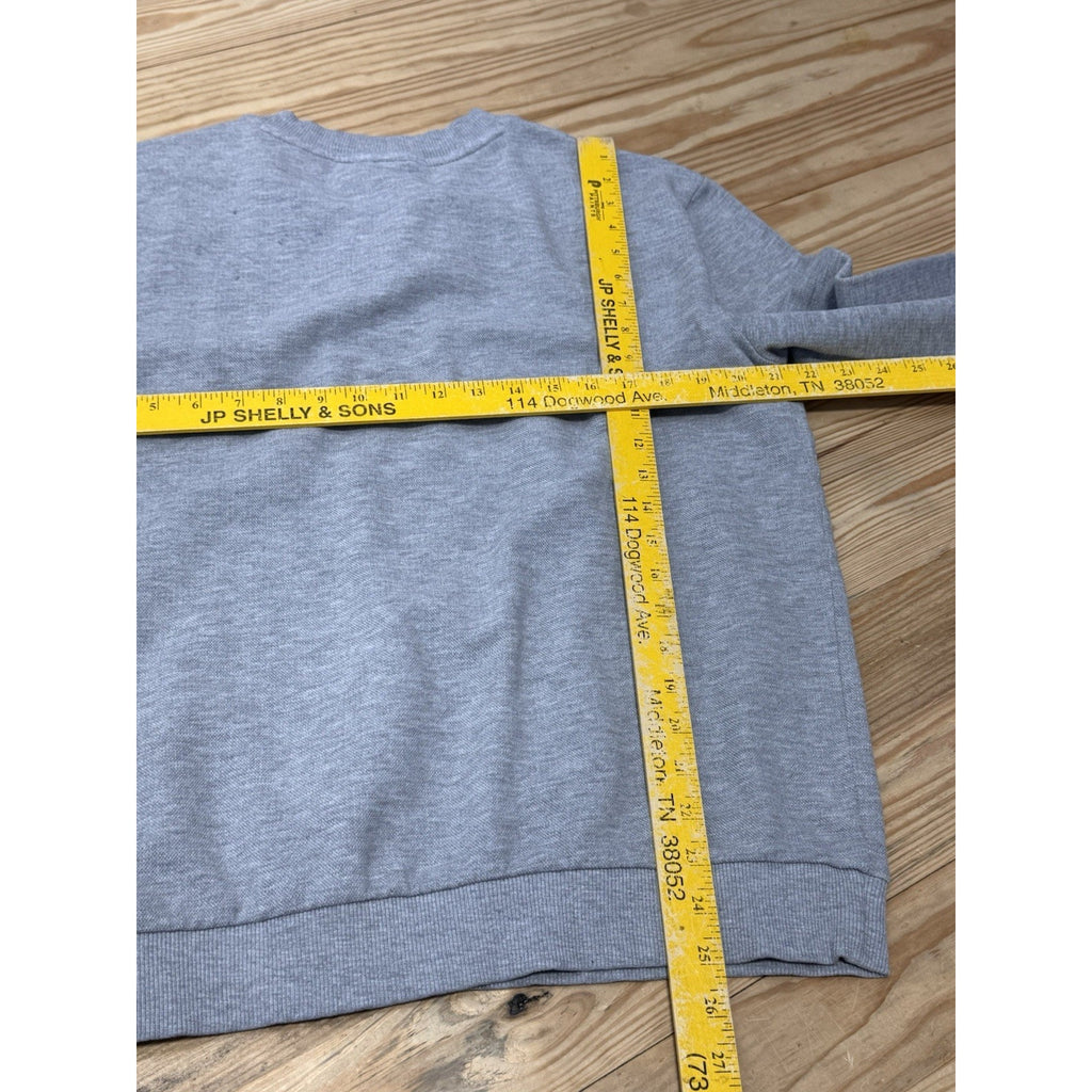 Calvin Klein Sweatshirt Crew Neck Long Sleeve Graphic Logo Gray Men’s Size Med