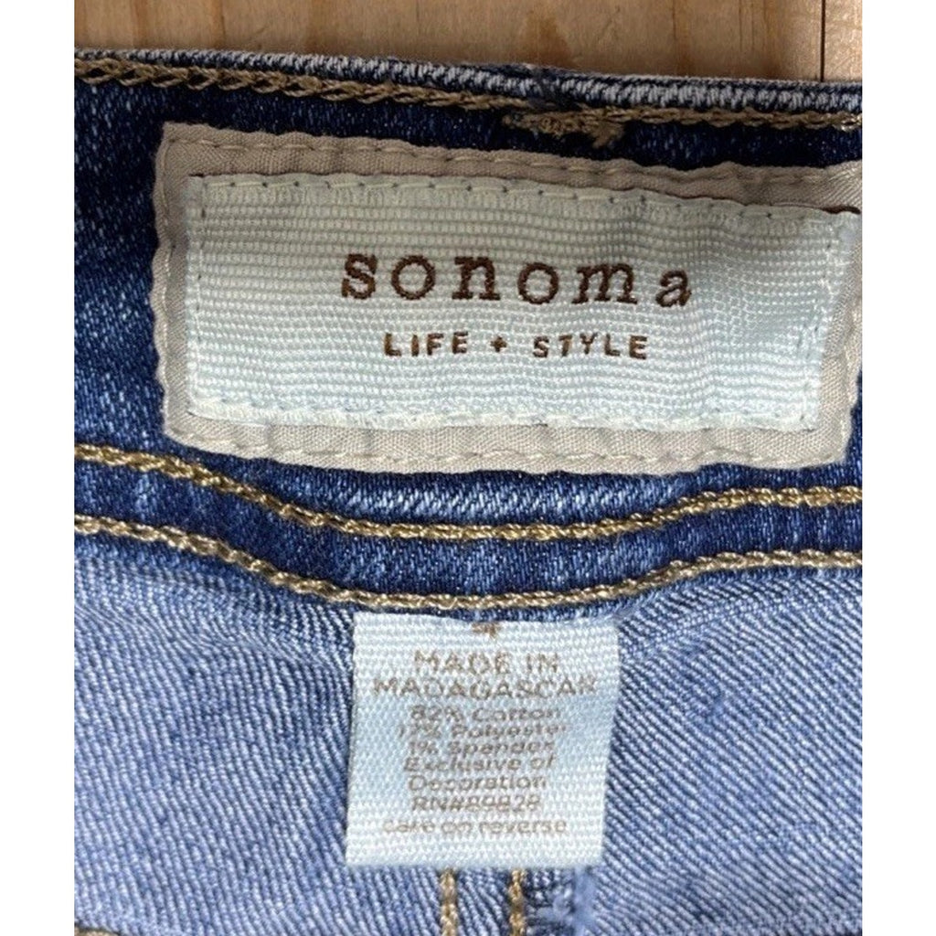 Sonoma Pants Womens 4 Capri Jean Denim Life Style Comfort Western Hiking 28x21
