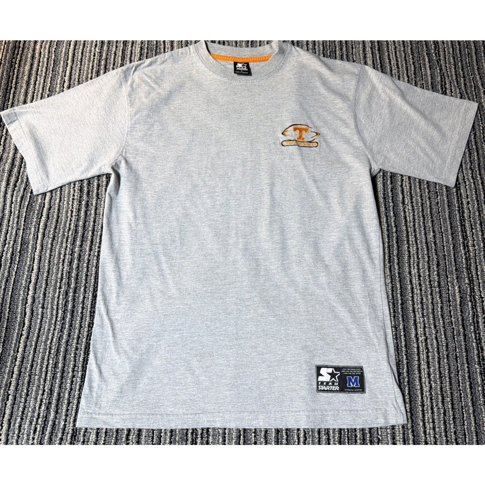 Vintage UT tennessee volunteers vols starter T shirt Gray Men M Heavyweight Cott