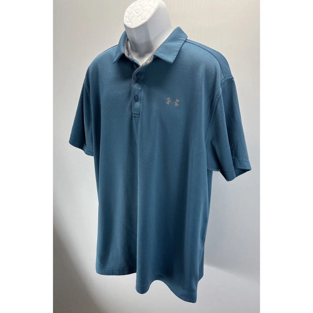 Under Armour Size 2 XL Men's UA Tech Polo Golf Shirt Blue