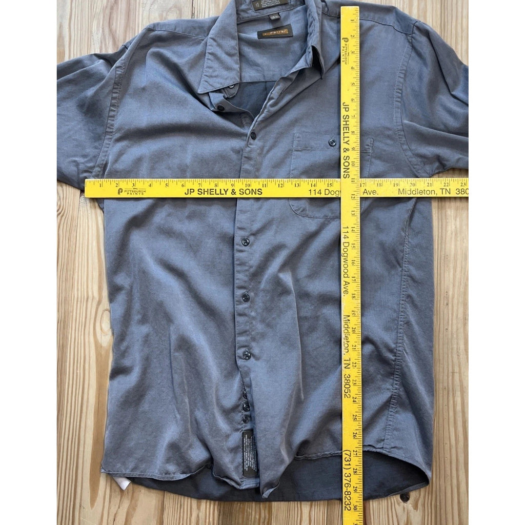 J. Ferrar Mens Gray Ls Button Down Shirt Size 15.5