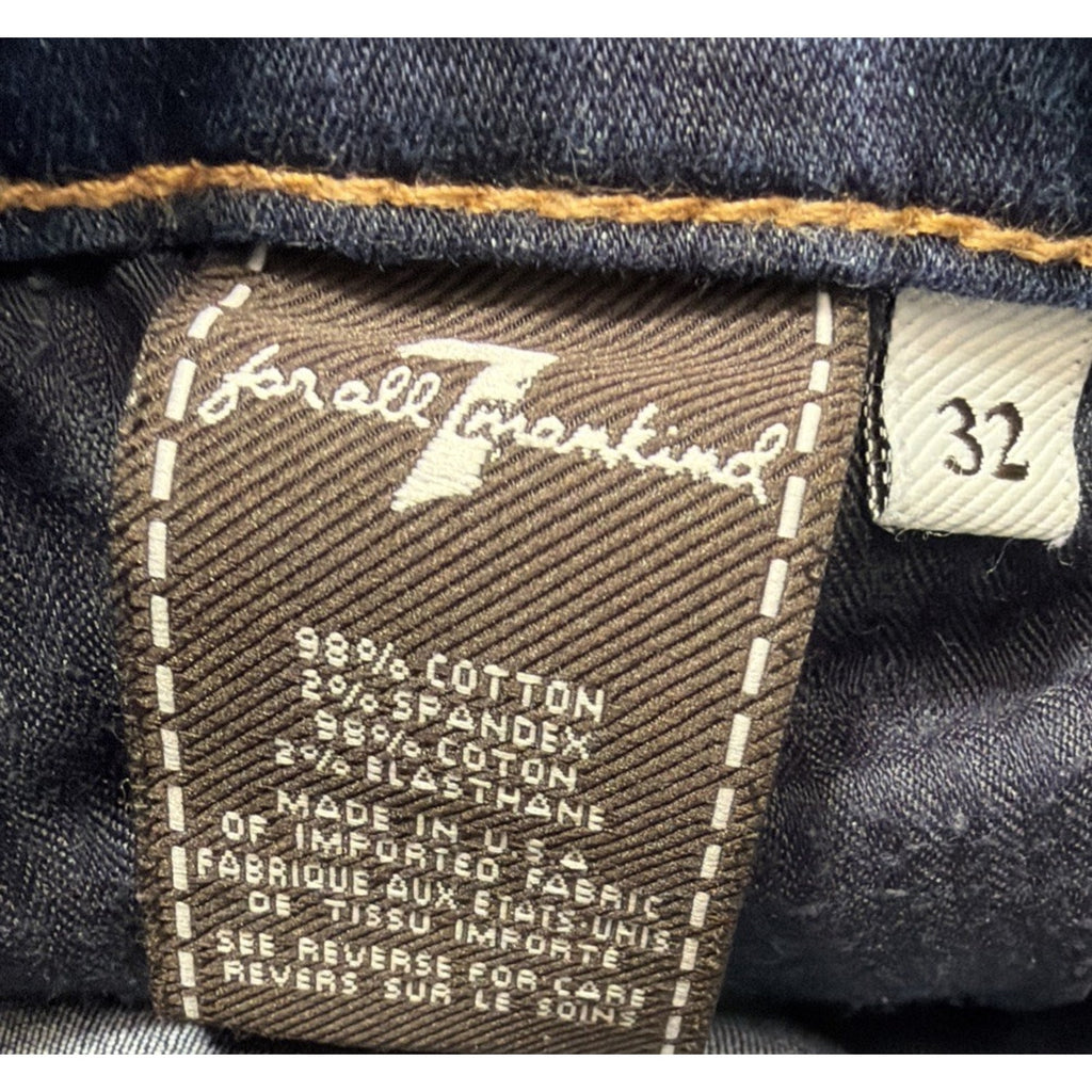 7 FOR ALL MANKIND THE SKINNY Women Size 24 Denim Blue Jeans