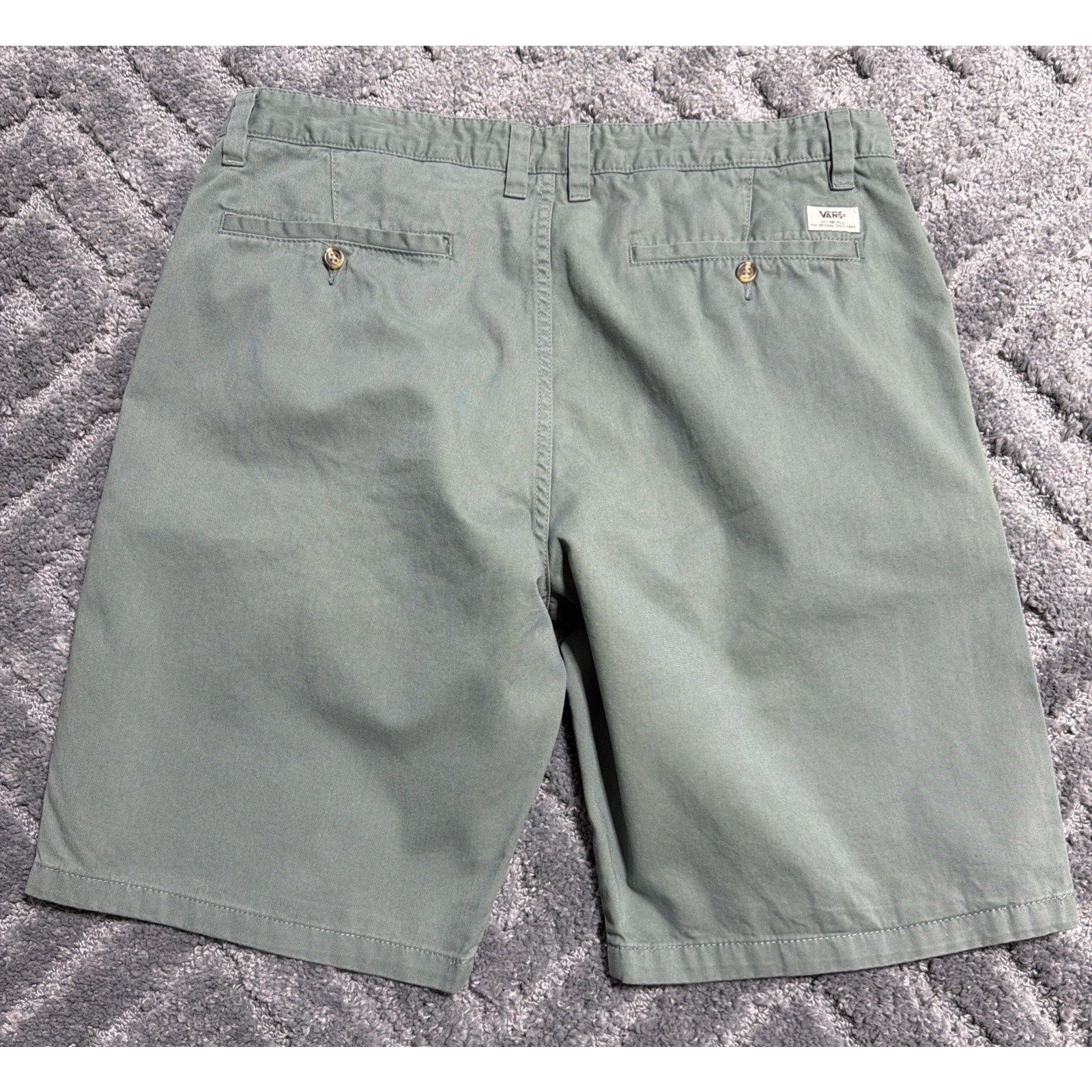 Vans Skate Shorts Mens 38 Green Stretch Skate Streetwear Grunge Casual Normcore