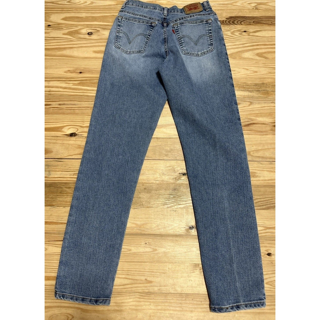 Vintage Y2K Levi's Women's 512 SLIM FIT Tapered Leg Stretch Denim Blue Jeans 10L