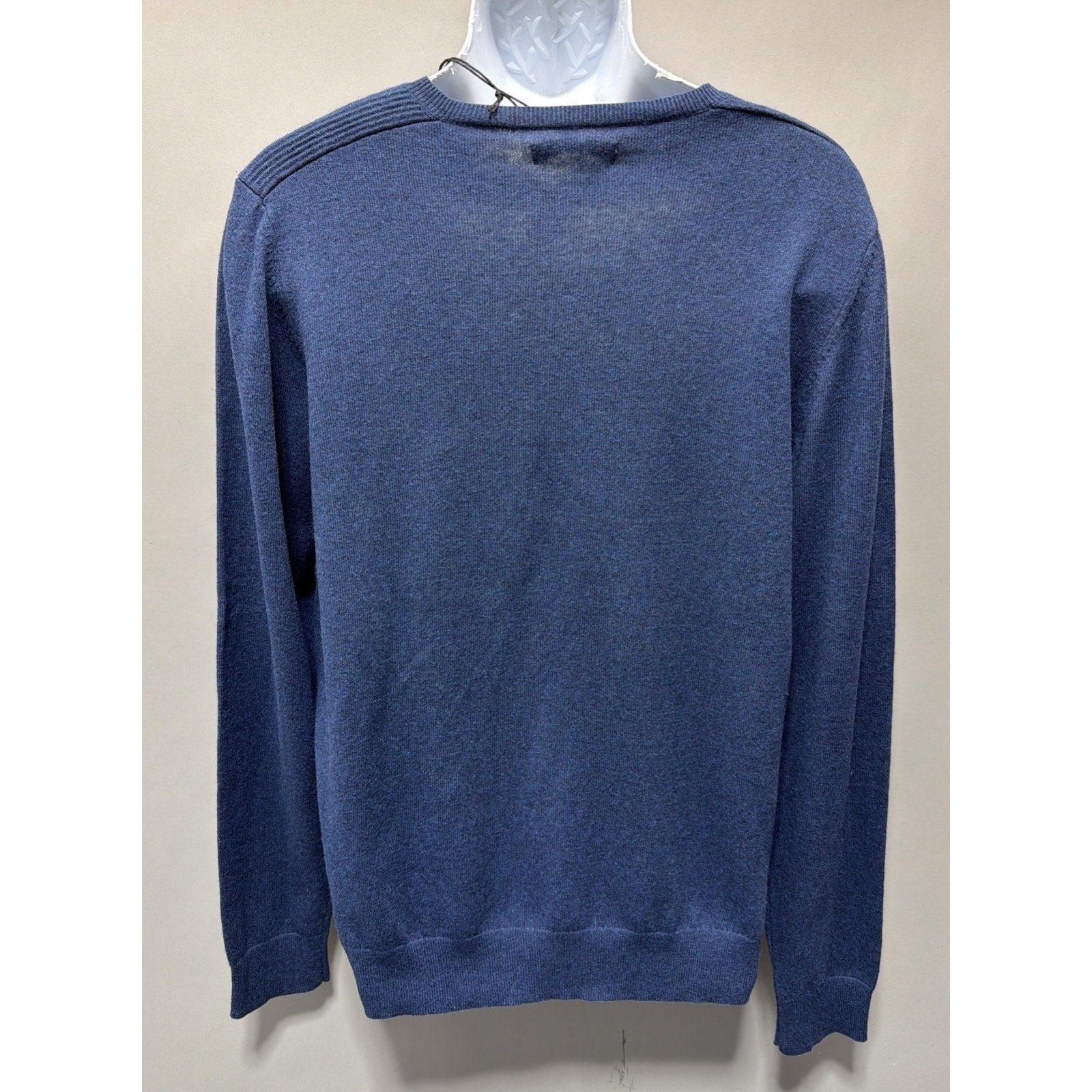New Marc Anthony V-Neck Blue Cashmere Blend Sweater Men’s XL Preppy Casual