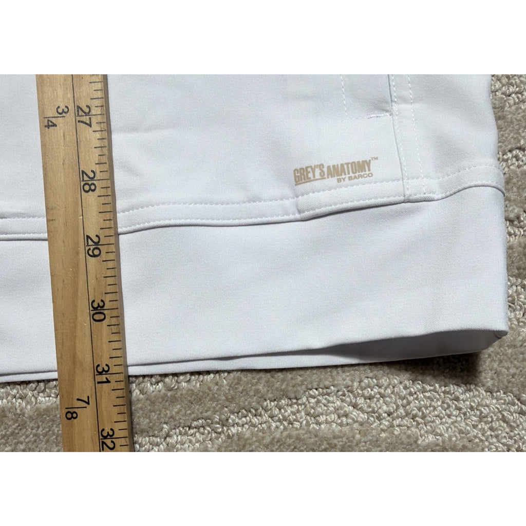 Grays Anatomy Barco Stretch Men’s M Full Zip Warm Up Scrub Jacket White NWT