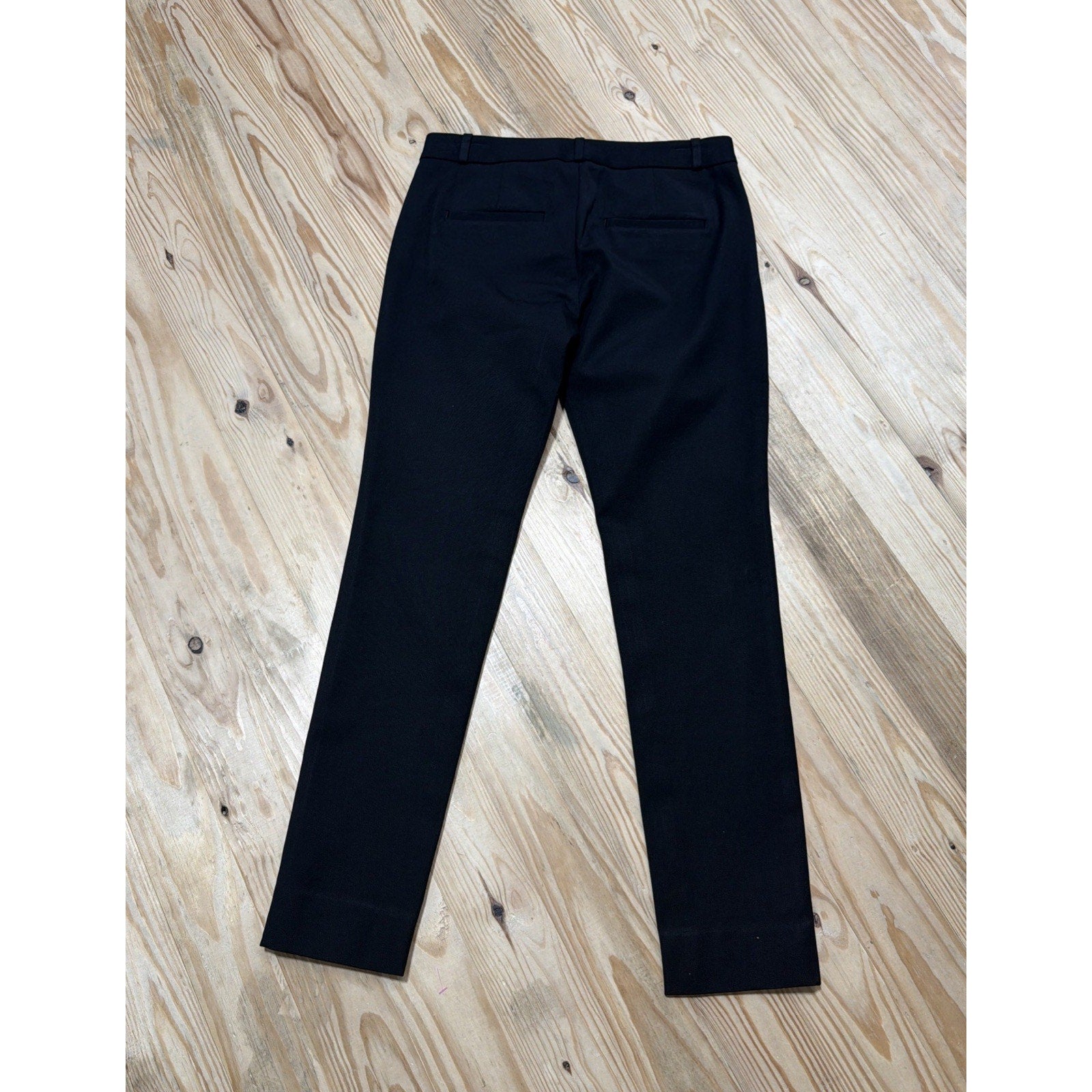 Banana Republic Sloan Dress Pants Womens 0 Black Flat Front Pockets 28x28