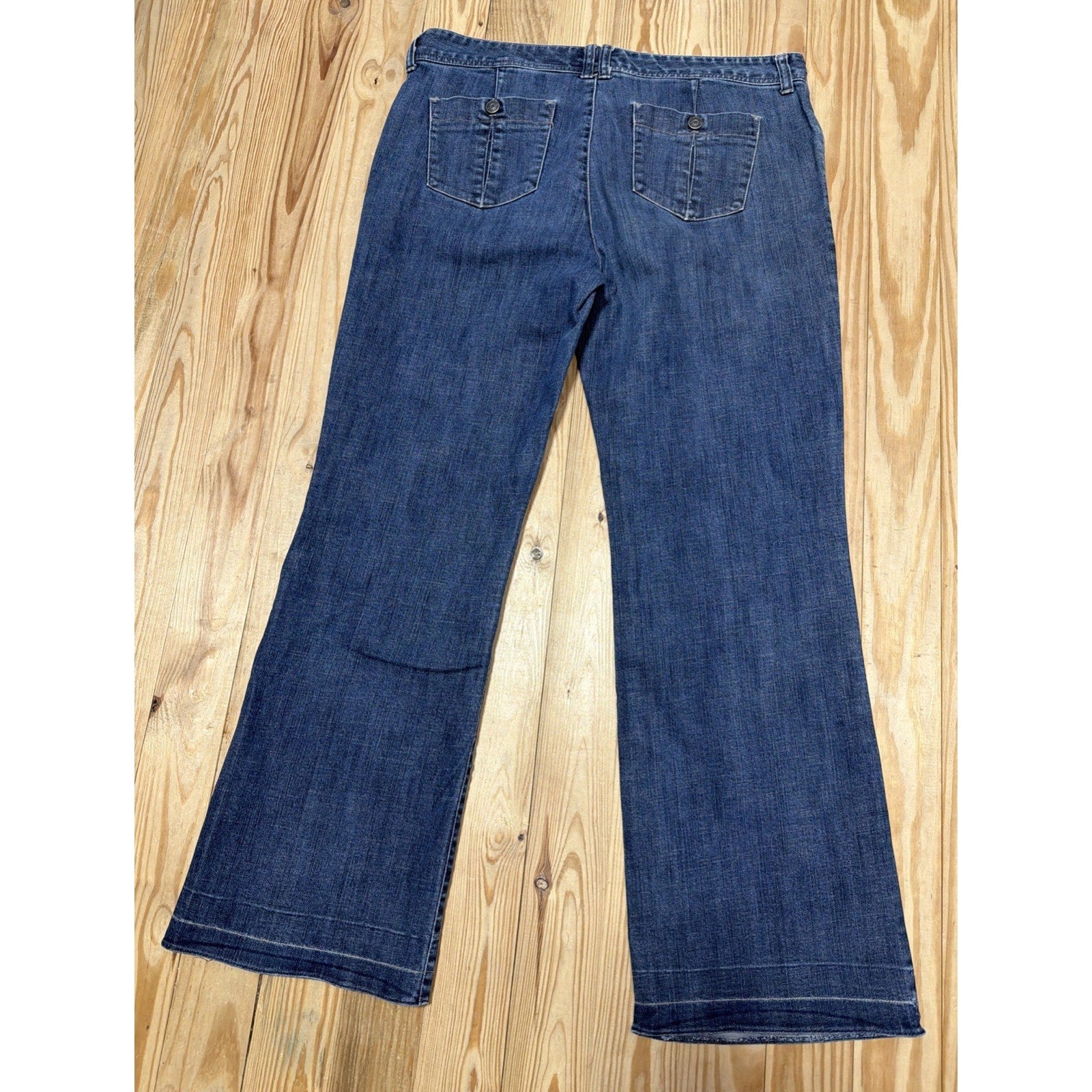 Eddie Bauer Mid Rise Denim Wide Leg Trouser Jeans 36x31