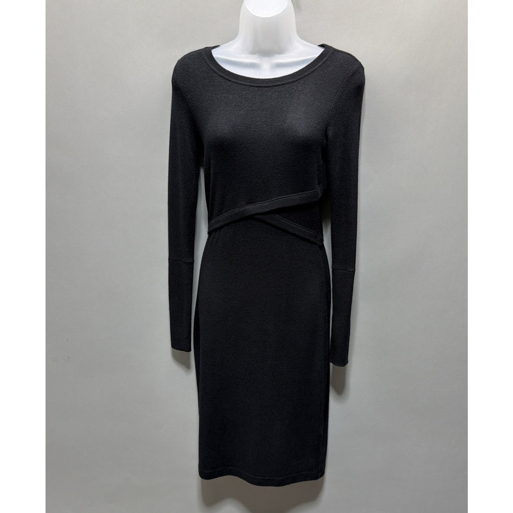 Express Womens Black Long Sleeve Knit Sweater Dress Size XS