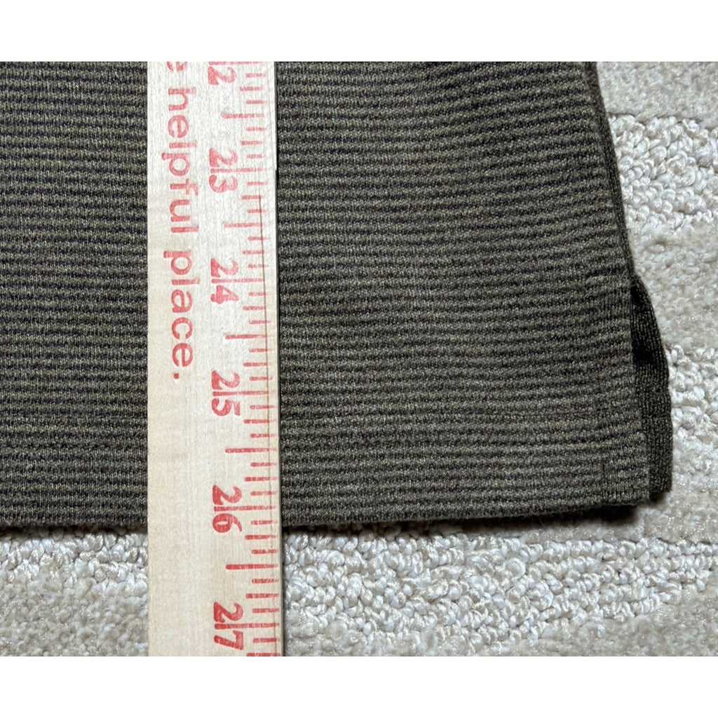 Van Heusen Flex 1/4 Button Brown Long Sleeve Classic Fit Mens Polo Shirt Size M