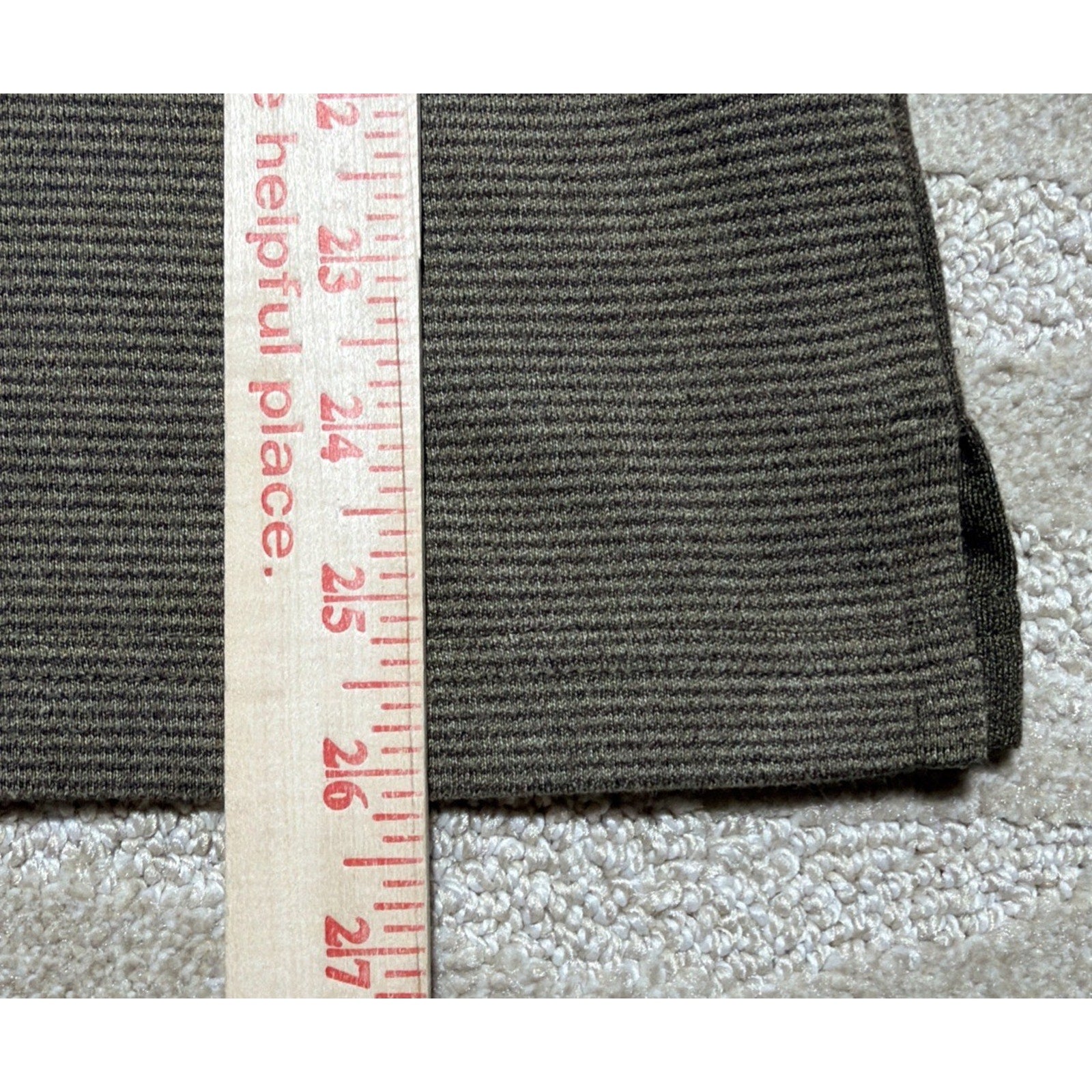 Van Heusen Flex 1/4 Button Brown Long Sleeve Classic Fit Mens Polo Shirt Size M