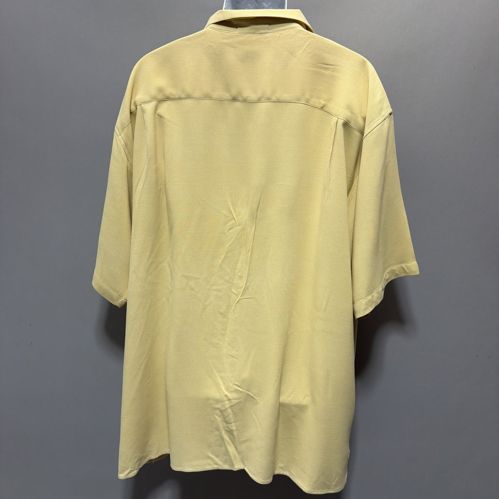 Tulliano Mens 3XL Short Sleeve Button 100% Silk Camp Set Shirt Beach Coastal NWT