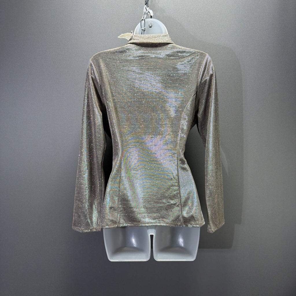 AKIRA Gold Silver Metallic Blazer Sz. Medium NWT