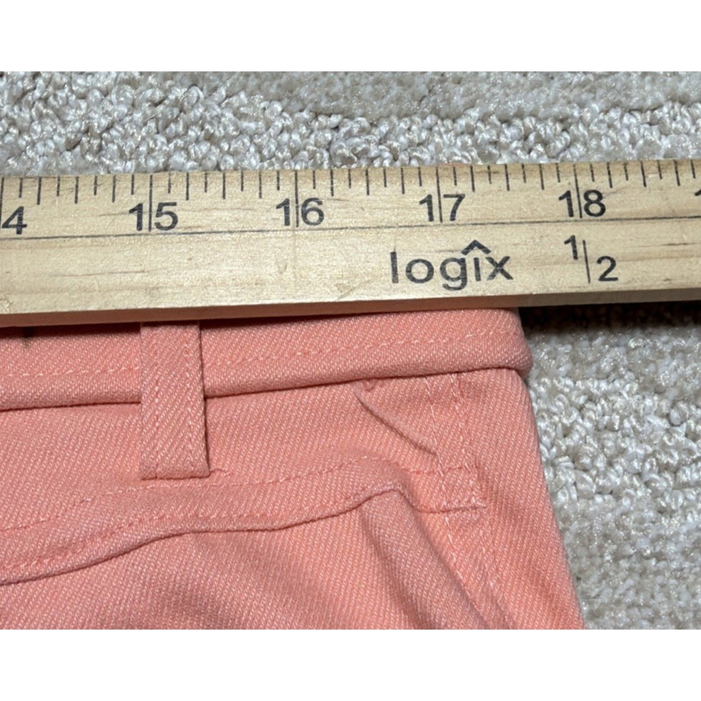 Thrill Women’s 1X Blush Pink Stretch Bermuda Shorts Double Zip Pockets Plus NWT