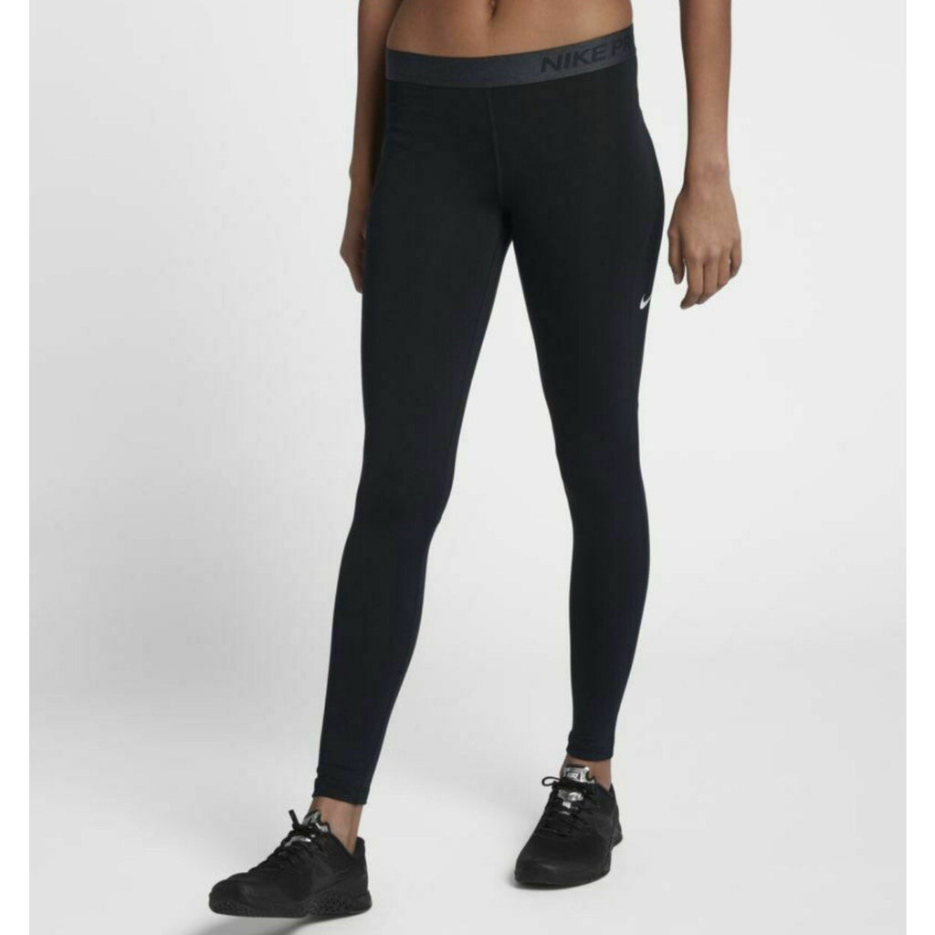 Womens Nike Pro Warm Mid-Rise Training Tights 932078-010 Black NEW Size XS