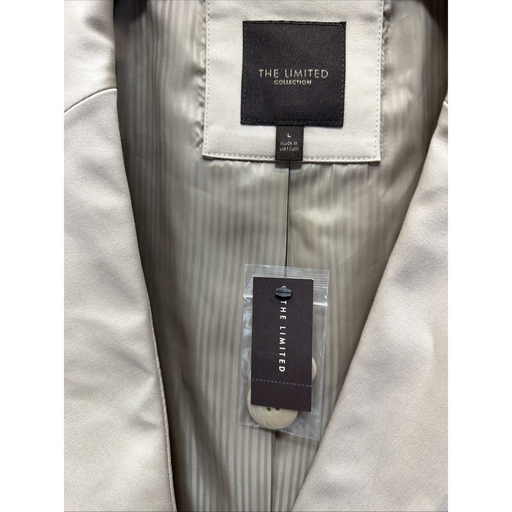 The Limited Biege Jacket Blazer NWT size L MODERN single button cropped