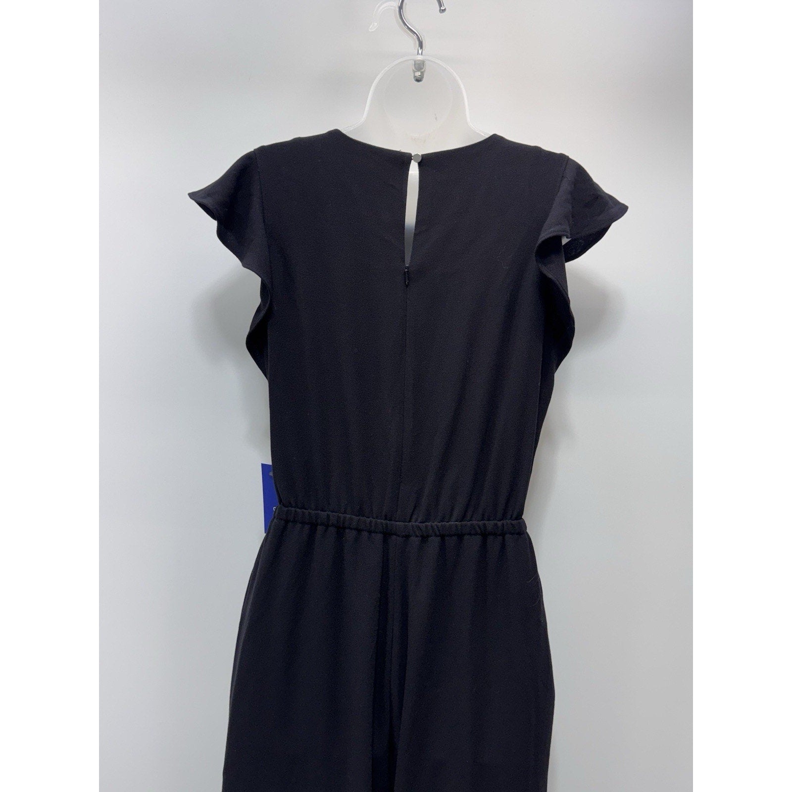 Apt 9 Black Flutter Short Sleeve Jumpsuit Women’s Size Small
