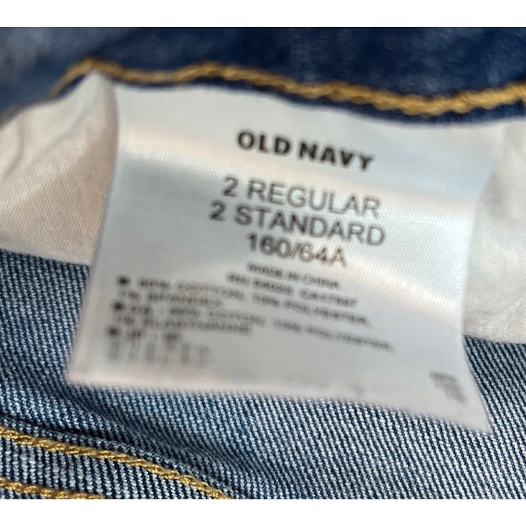 Old Navy Jeans Womens Size 2 The Sweetheart Destressed Curvy Regular Fit Stretch