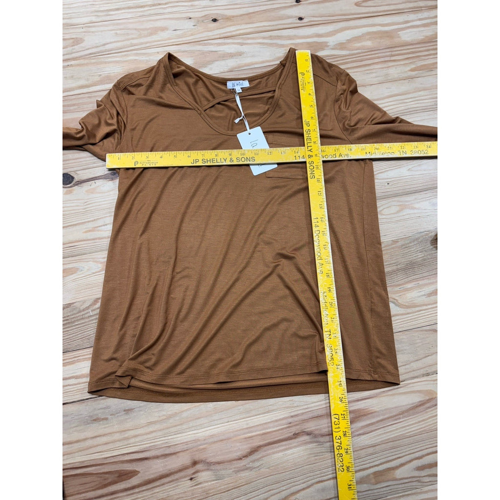La Miel Burnt Orange Blouse Front Strap Loose Fit Women’s Size Medium