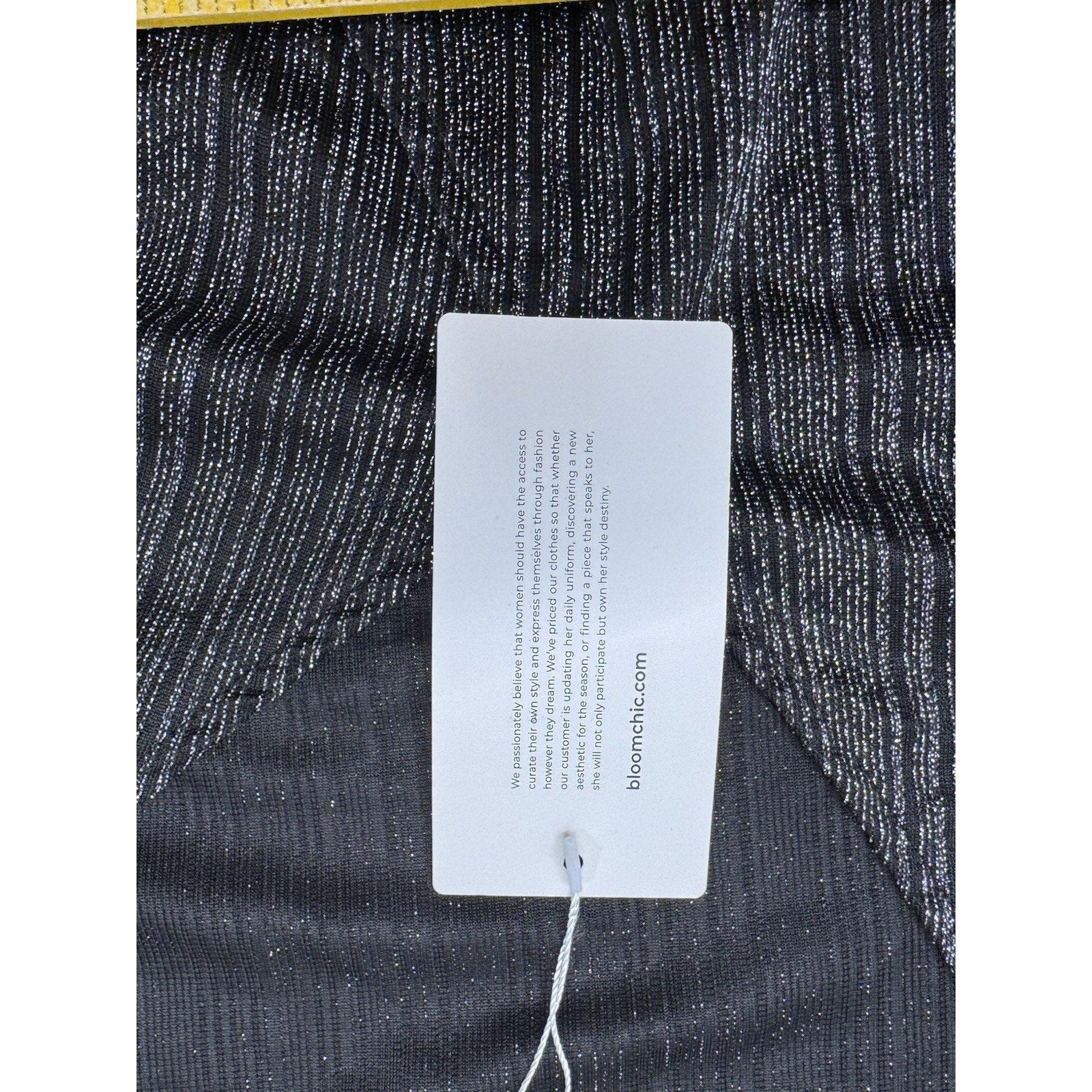 Bloomchic Shimmer Silver Black Elastic Waist Top Valour Belt Women’s Size 12