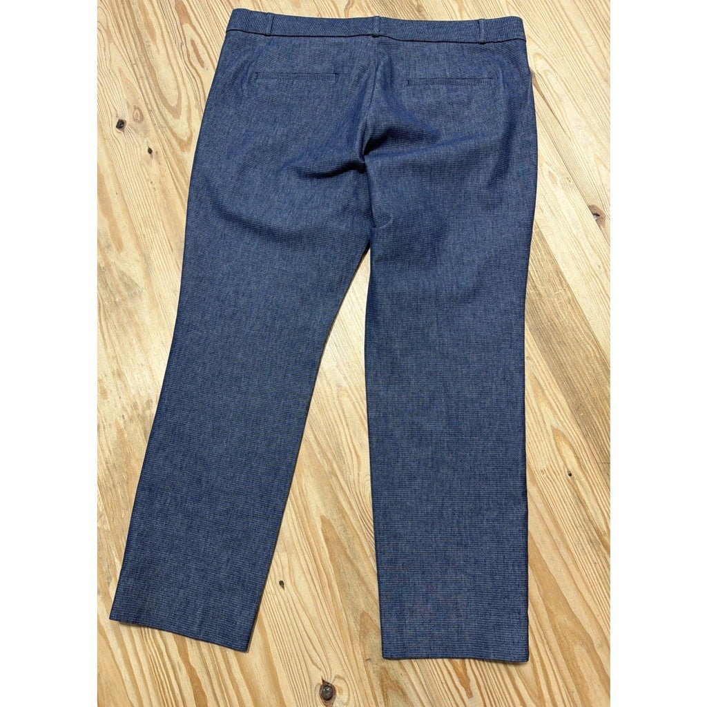 Banana Republic Chambray Sailor Sloan Skinny Ankle Pants Womens Size 14 36x27