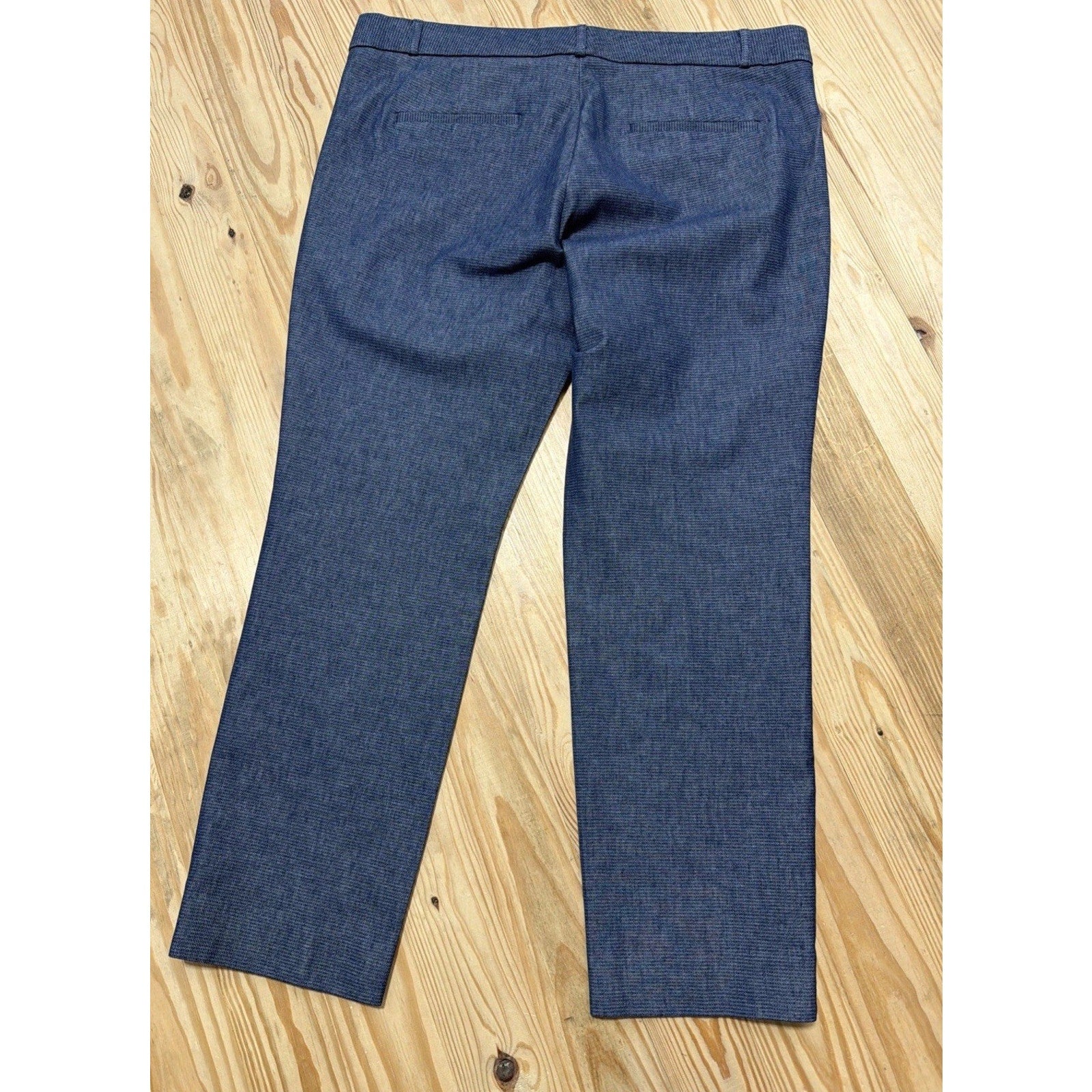 Banana Republic Chambray Sailor Sloan Skinny Ankle Pants Womens Size 14 36x27