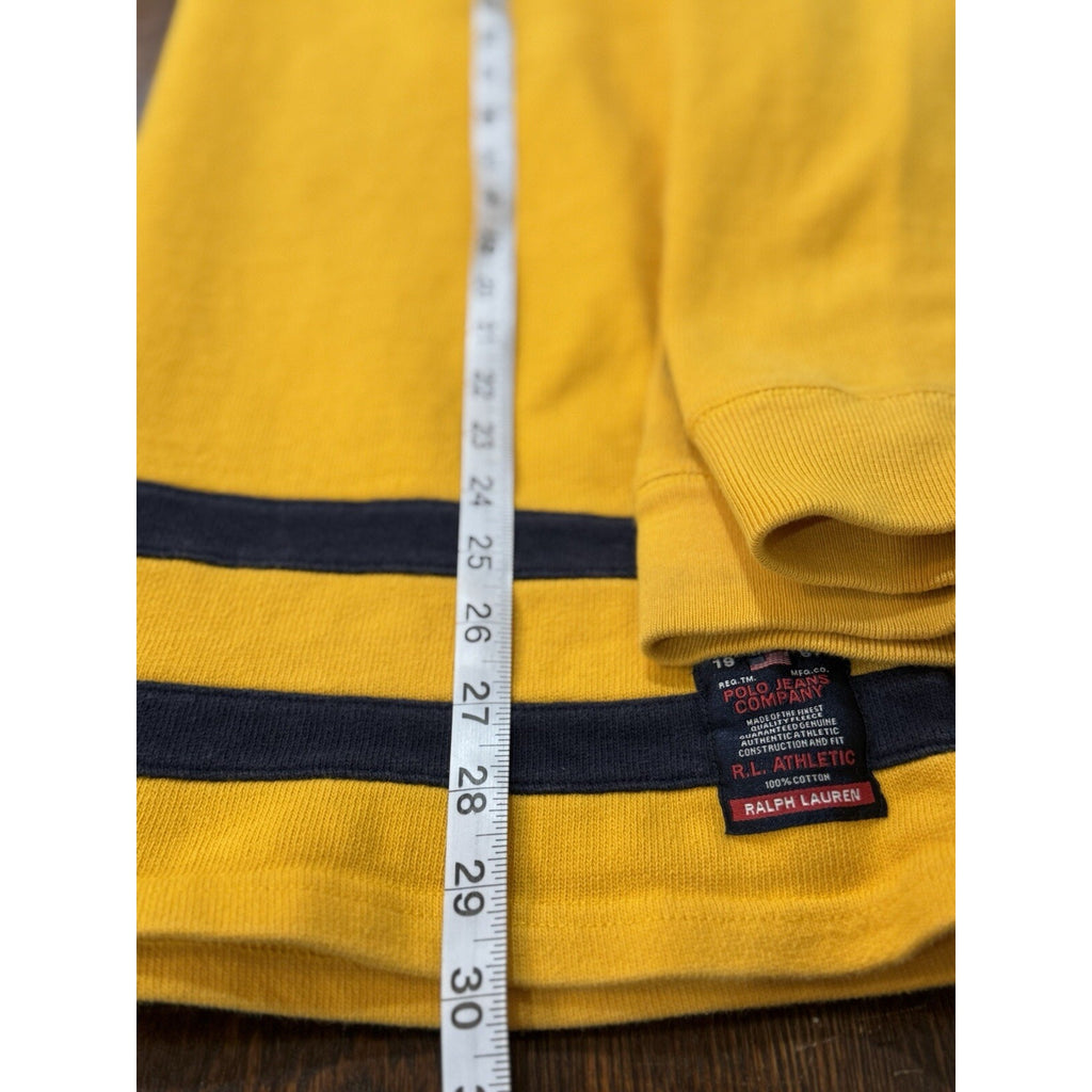 Polo Jeans Company RL-67 Embroidered Sweatshirt Adult Large Yellow Ralph Lauren