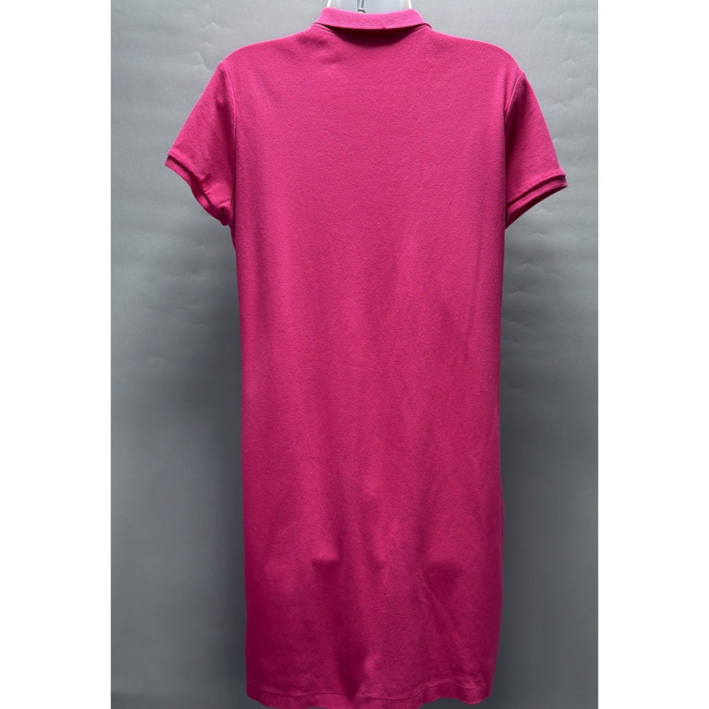 POLO RALPH LAUREN Women Short Sleeve Dress Pink Size L