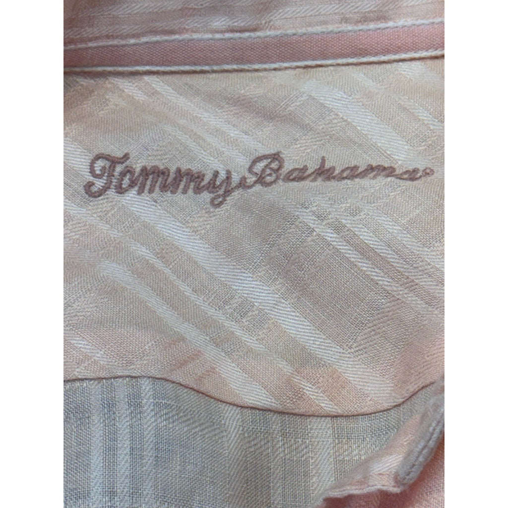Tommy Bahama Orange Beach 100% Linen Short Sleeve Button Front Shirt Men’s XL