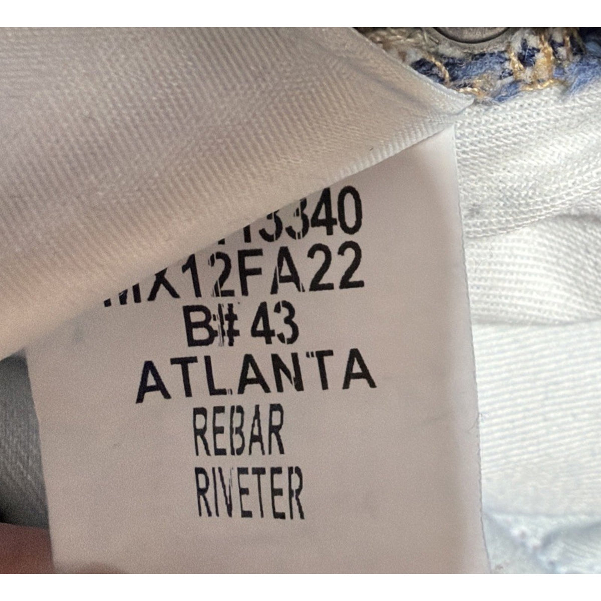 Ariat Rebar Perfect Rise Dot Jeans Womens 31S Atlanta Utility Straight Leg 31x31