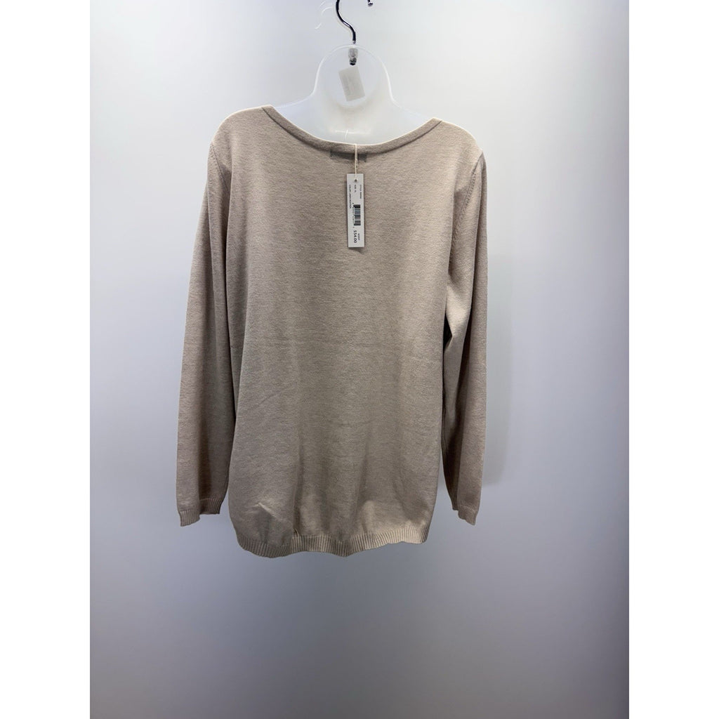 Women’s Sweater Tribekka 44 Beige Lightweight Knit Soft Size XL