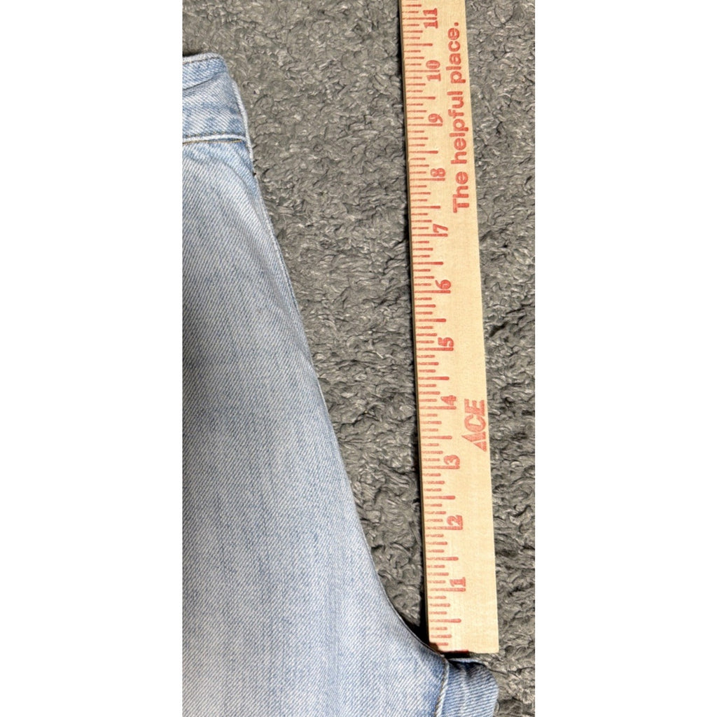 Madewell Womens Perfect Summer Tapered Jeans Blue Light Wash 100% Cotton 25x28